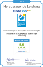 Urkunde Trust you 2019